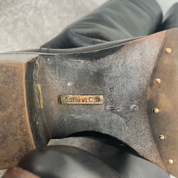 Louise et cie black leather lo-verrah knee high riding boots 38.5 8.5 - Picture 6 of 8